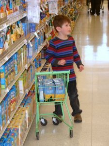 Getting the youth involved at our 2013 Thanksgiving Basket shopping service project